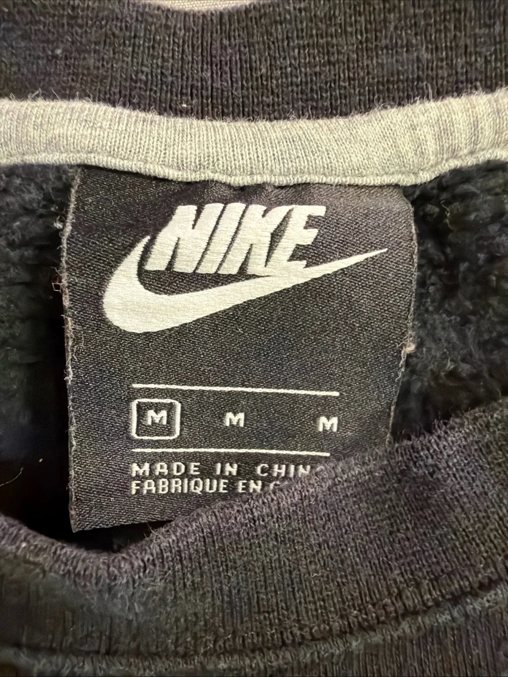 Nike Black Crewneck Sweatshirt with White 'Just Do It.' Box and Orange Tag